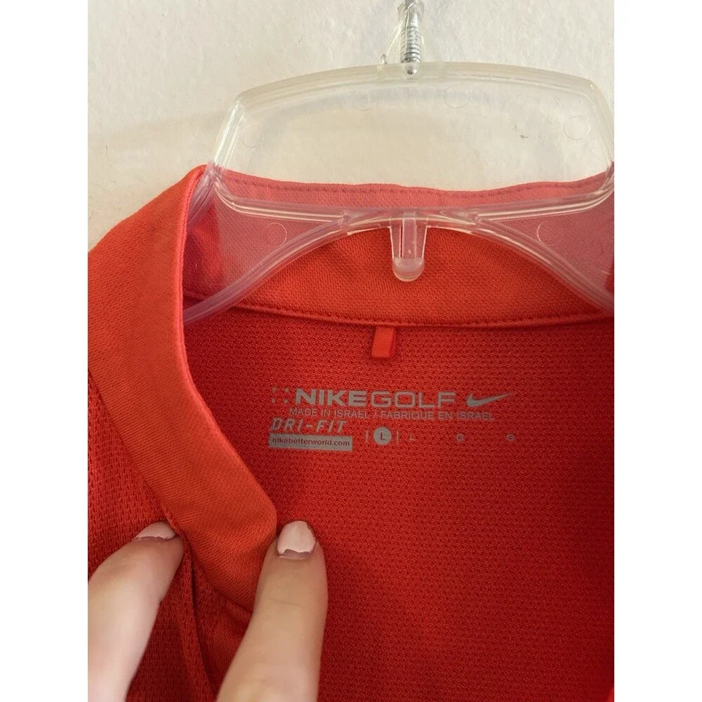 Nike Golf Womens Dri Fit Victory Polo Sleeveless Orange Size L